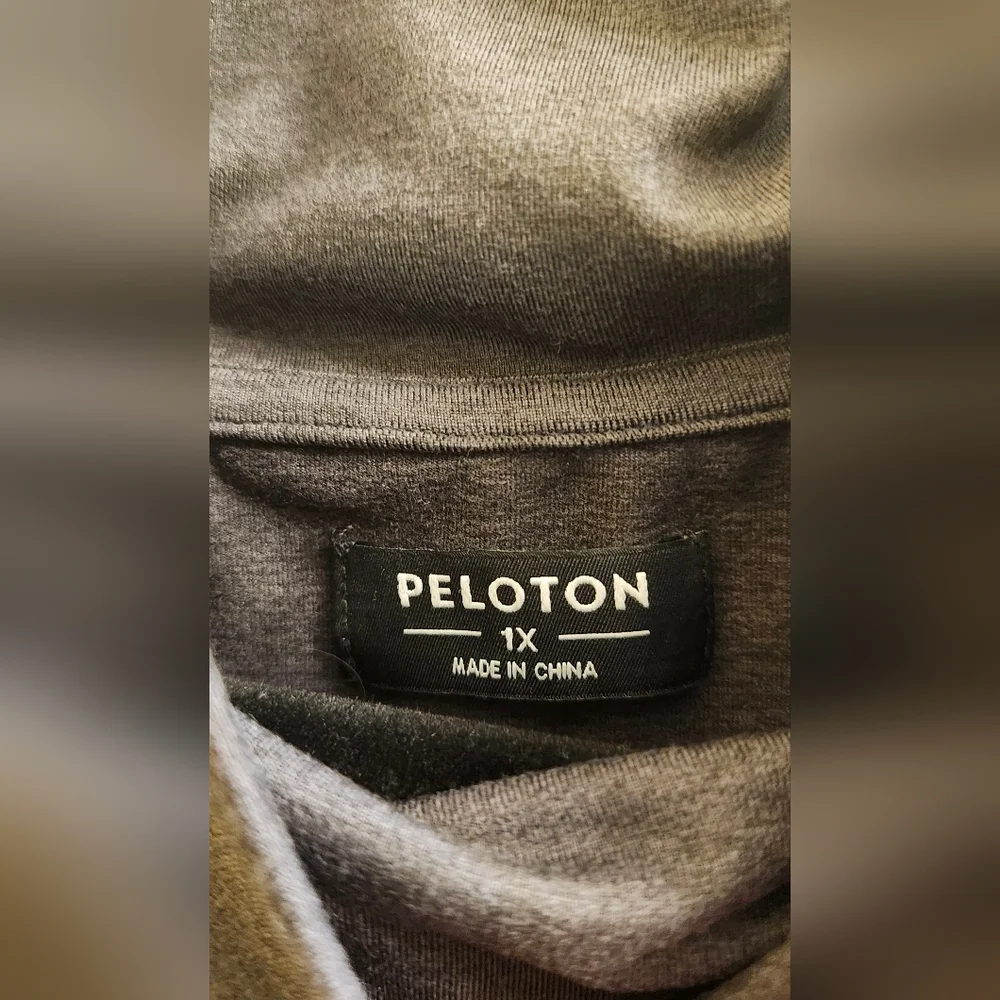 Peloton Dreamblend Charcoal Grey Mock Neck Cropped Pullover Size 1 X - Picture 6 of 7